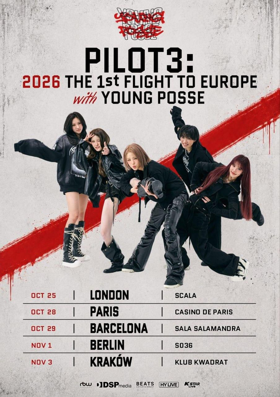 PILOT 3: 2026 The 1st Flight to Europe with YOUNG POSSE tour poster